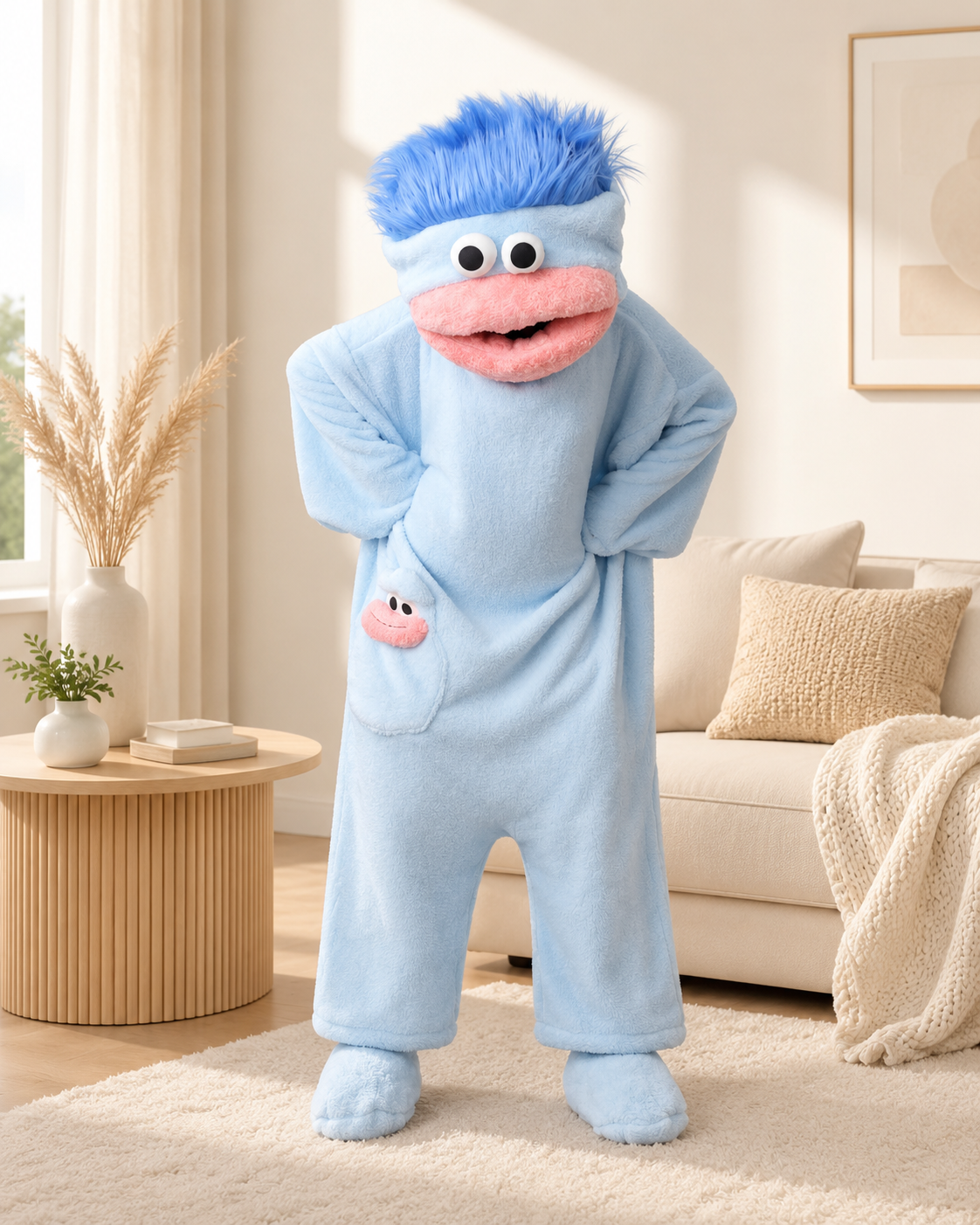 Cozy Monster Plush Onesie – Soft Hooded Fleece Jumpsuit